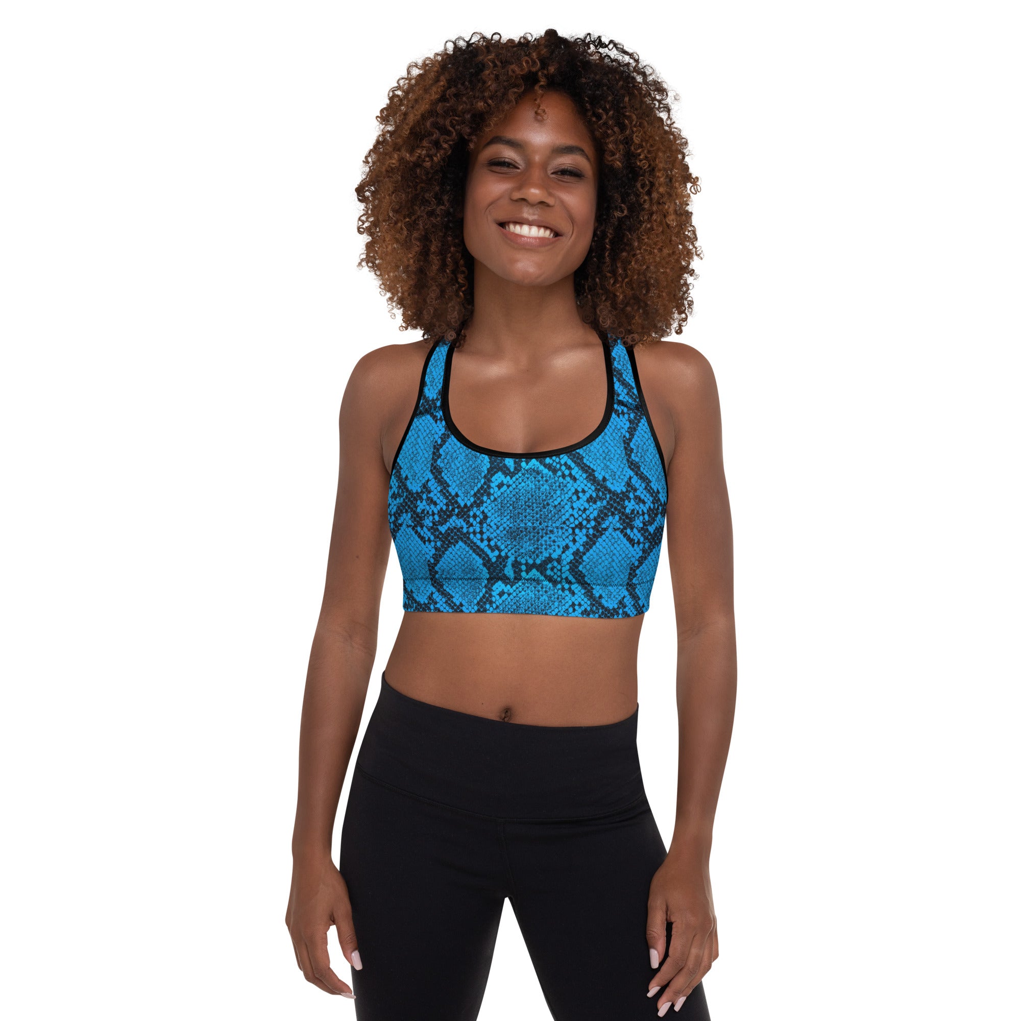 SHE REBEL - Blue Python Sports Bra