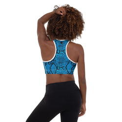 SHE REBEL - Blue Python Sports Bra