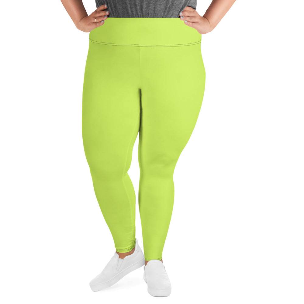 Mindaro Lime Green Leggings | Plus Size