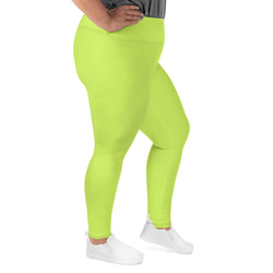 Mindaro Lime Green Leggings | Plus Size