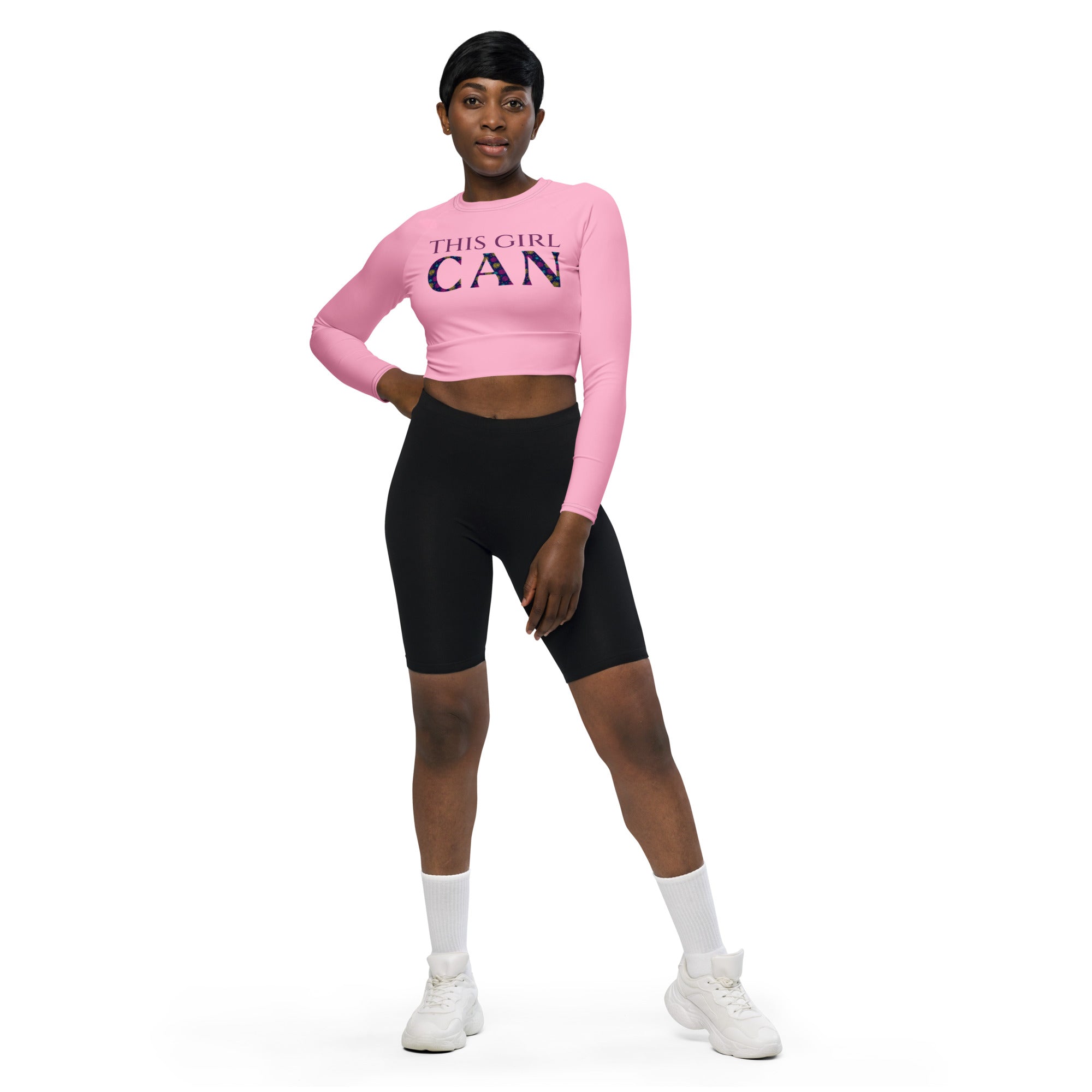SHE REBEL - This Girl CAN Recycled Crop Top UPF 50+