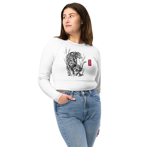 SHE REBEL - Asian Tiger Recycled Crop Top UPF 50+