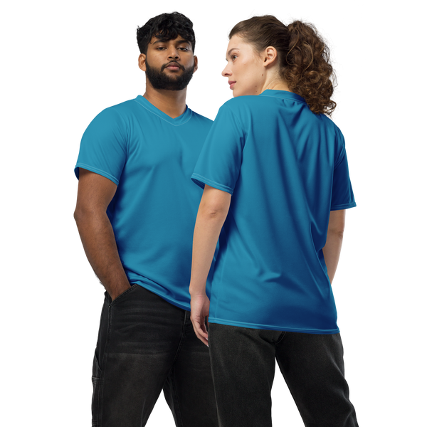 Basic Blue Unisex Sports Jersey UPF 50+