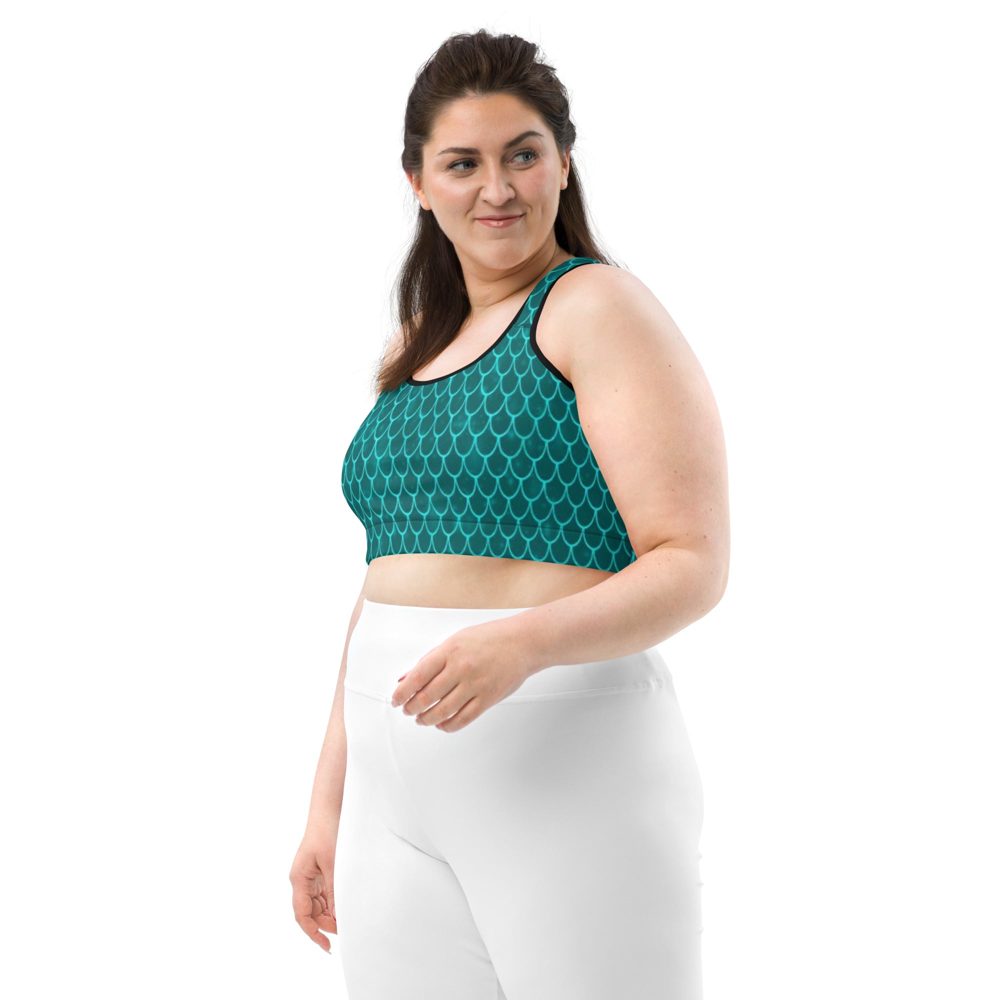 Mermaid Teal Sports Bra