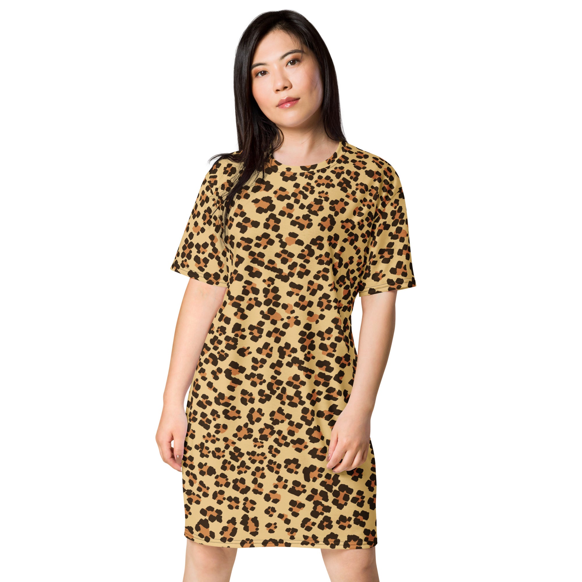 Leopard Print T-Shirt Dress