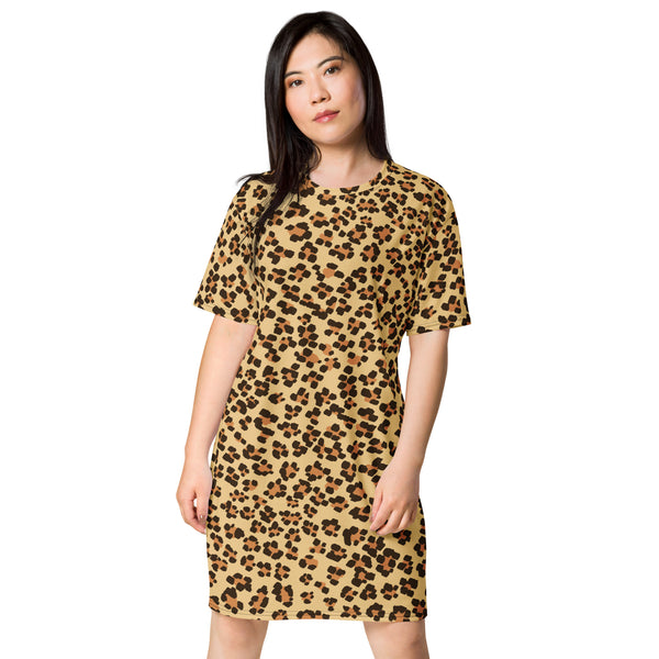 Leopard Print T-Shirt Dress