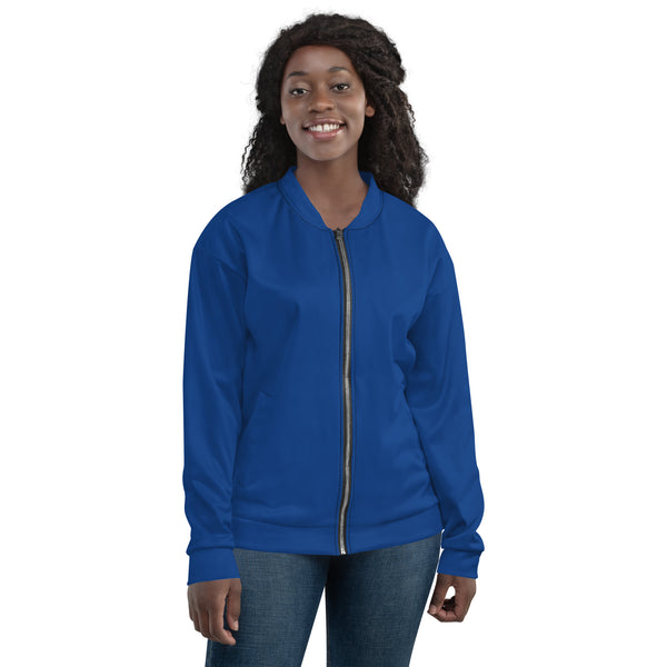 Cerulean Blue Unisex Bomber Jacket