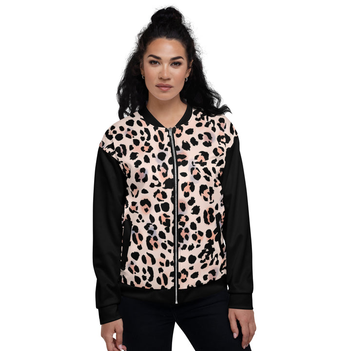 Leopard Print Unisex Bomber Jacket