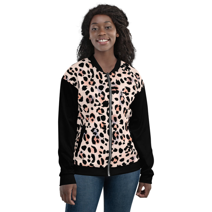 Leopard Print Unisex Bomber Jacket