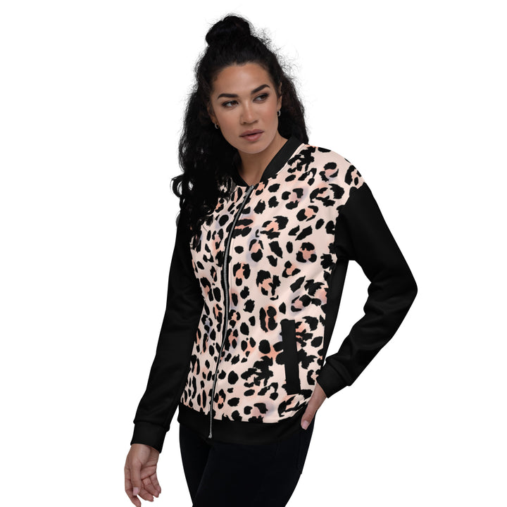 Leopard Print Unisex Bomber Jacket