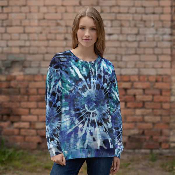 Blue Tie Dye Unisex Sweatshirt