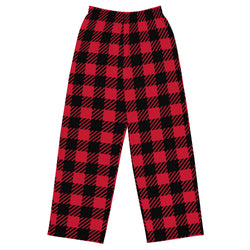 Checkered Wide Leg Lounge Pants