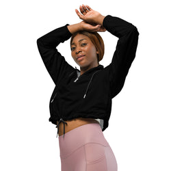 Basic Black Cropped Windbreaker