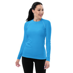 Brilliant Blue Performance Rash Guard UPF 50+