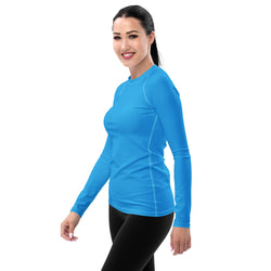 Brilliant Blue Performance Rash Guard UPF 50+