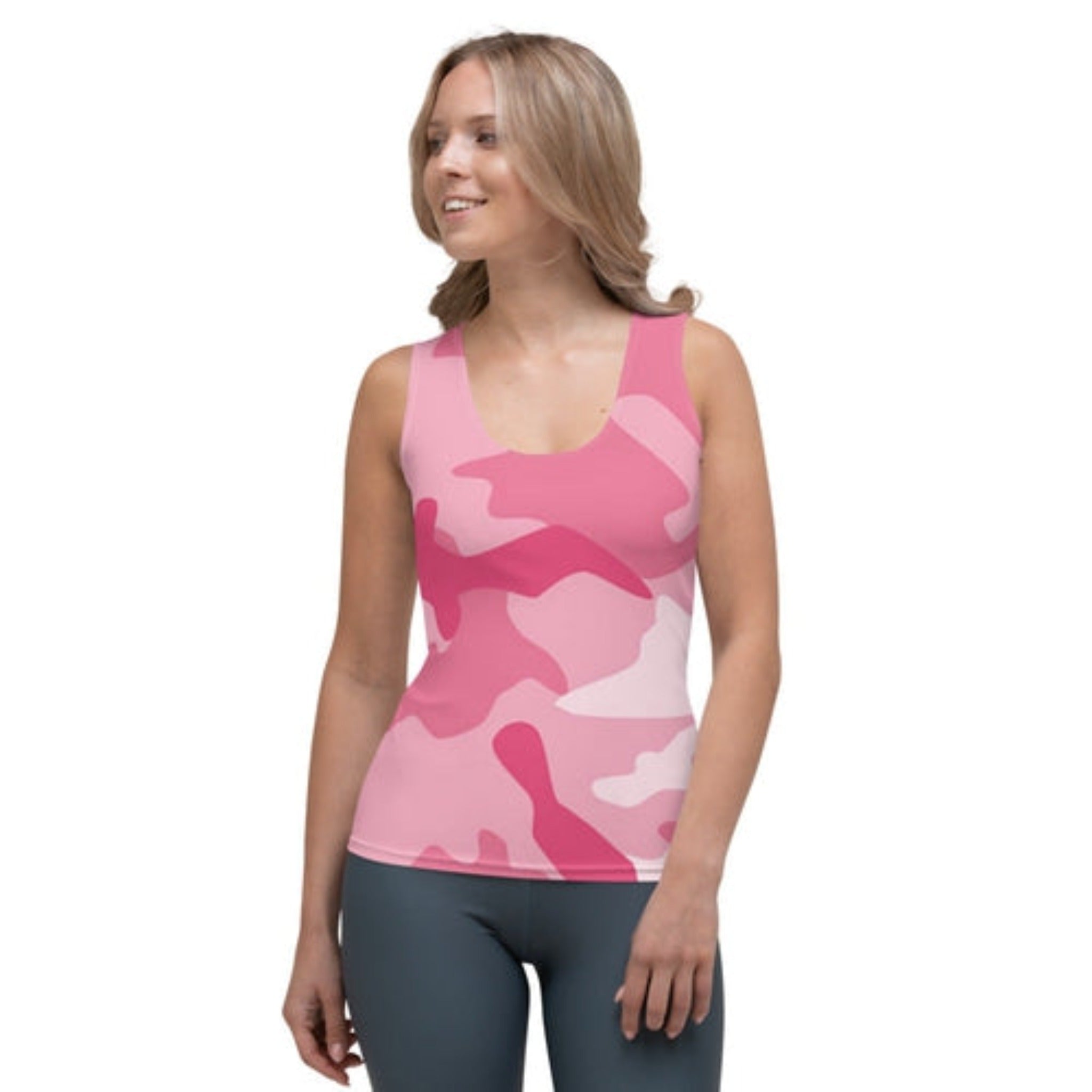 Pink Camo Print Tank