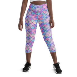 Mermaid Glisten Yoga Capri Leggings