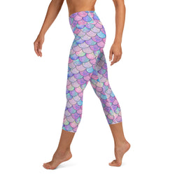 Mermaid Glisten Yoga Capri Leggings
