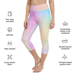 Cotton Candy Yoga Capri Leggings