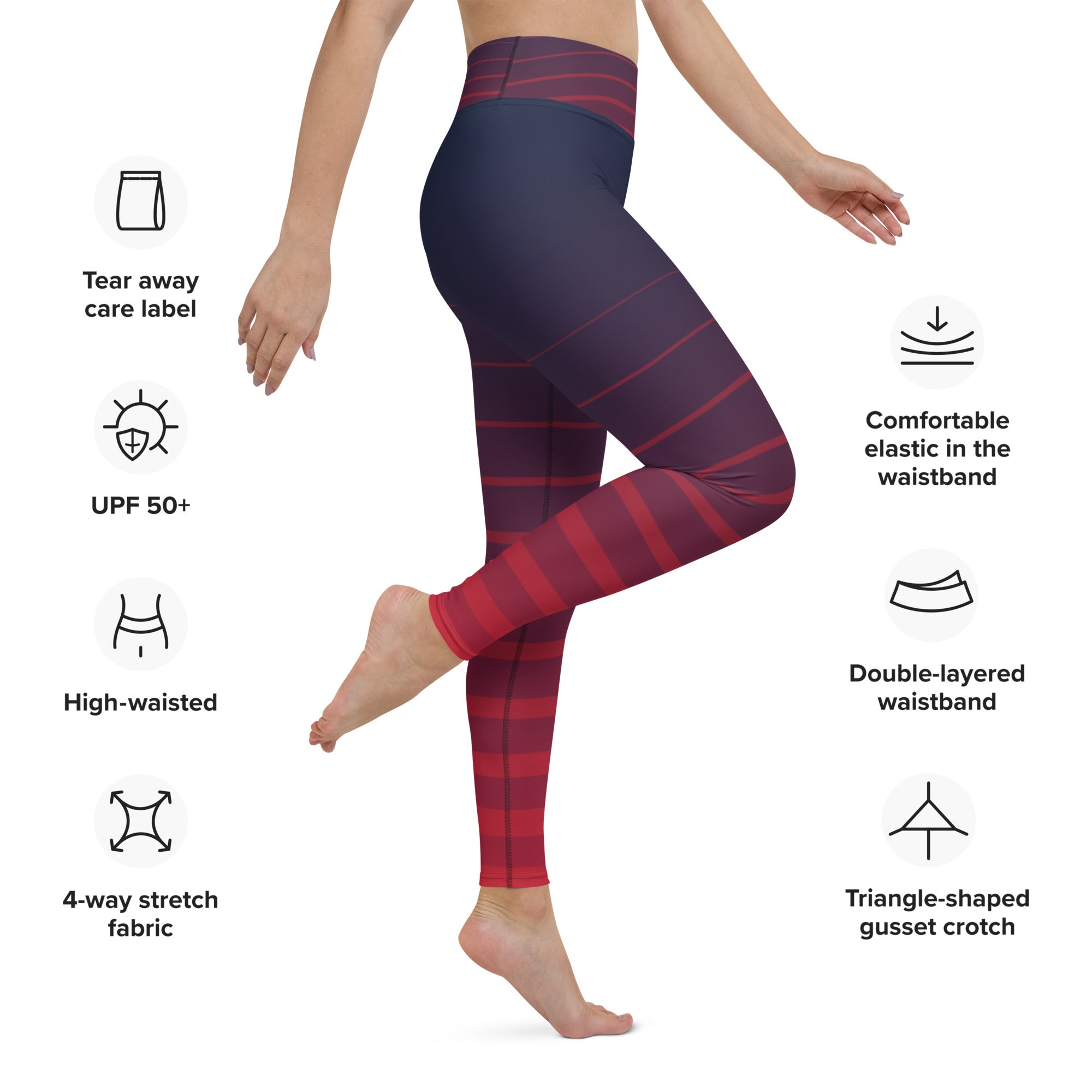 SHE REBEL - New Wave Stripes Yoga Leggings