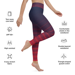 SHE REBEL - New Wave Stripes Yoga Leggings