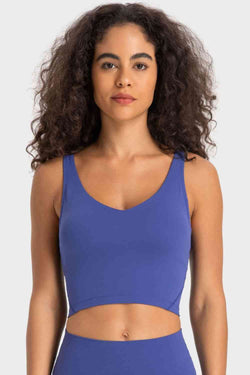 SHE REBEL - Deep V-Neck Crop Sports Bra | Available in 5 Colors