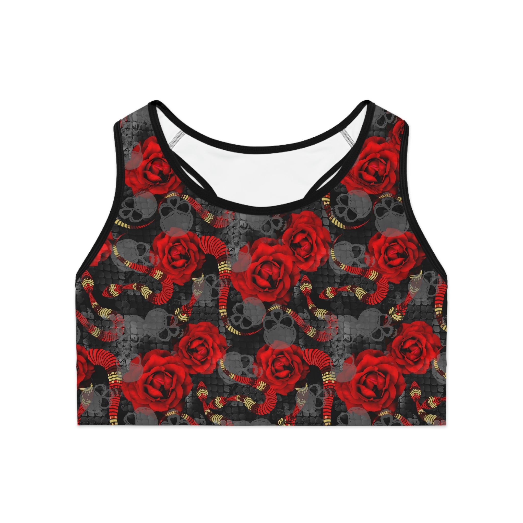 Skulls & Roses Sports Bra