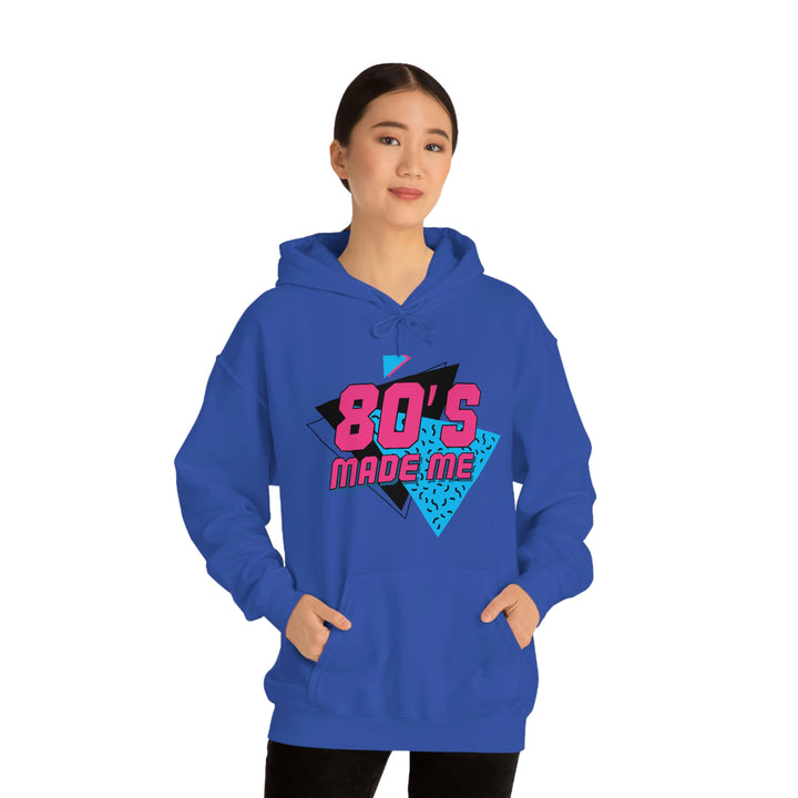 80s Retro Navy Blue Hoodie