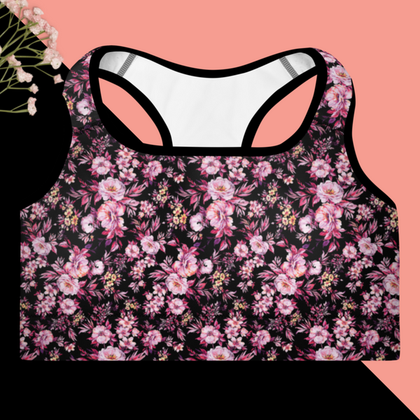 SHE REBEL - Flower Power Print Sports Bra