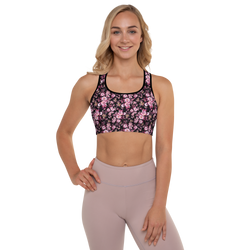 Flower Power Print Sports Bra
