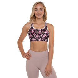Flower Power Print Sports Bra