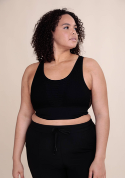 Black Laser Cut Seamless Sports Bra