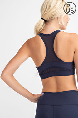 Nylon Mesh Racerback Bralette/Bra/ 2 Color Options | Plus Size