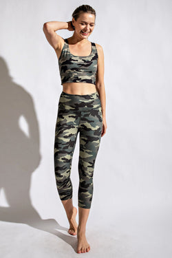 RAE MODE - Camo Print Capri Leggings