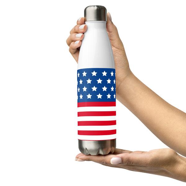 American Flag Stainless Steel Water Bottle