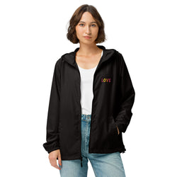 LOVE Unisex Zip Up Windbreaker