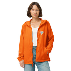 Love Heart Unisex Zip Up Windbreaker