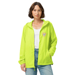 Love Heart Unisex Zip Up Windbreaker