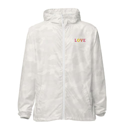 LOVE Unisex Zip Up Windbreaker