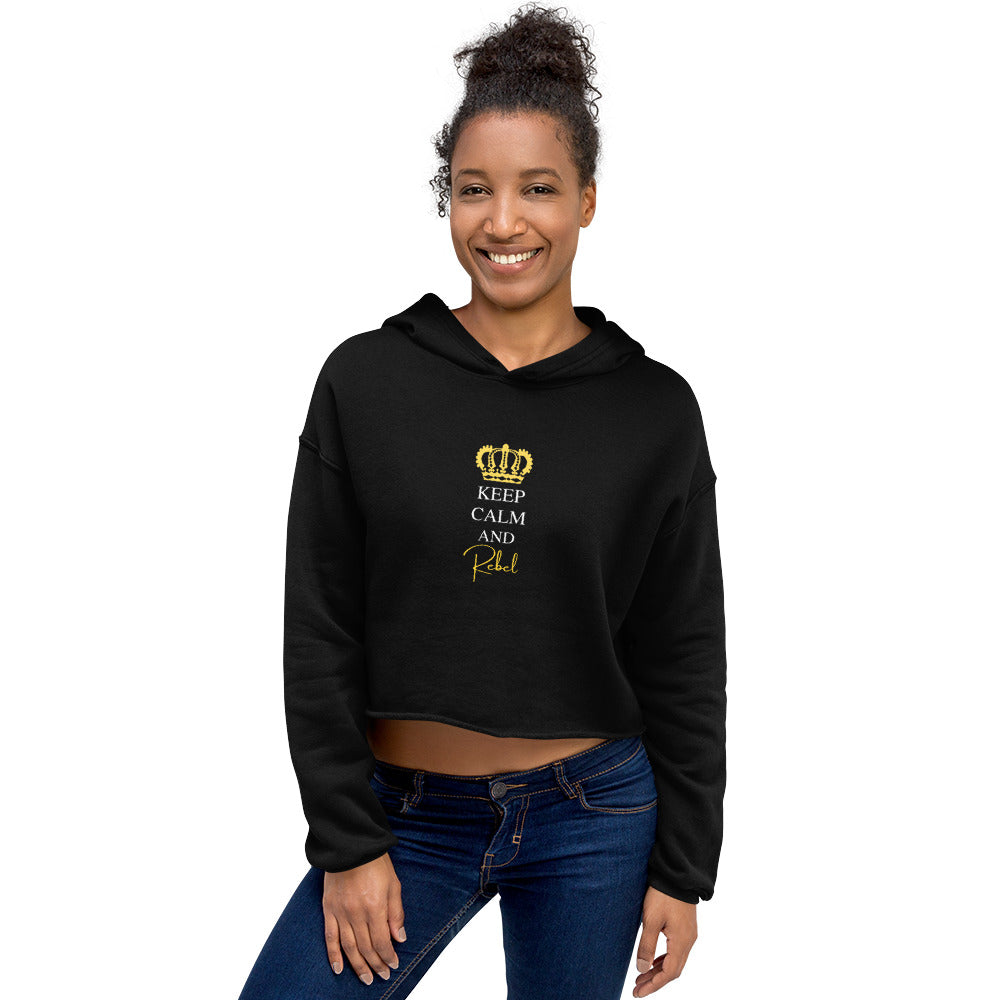 Keep Calm Crop Hoodie
