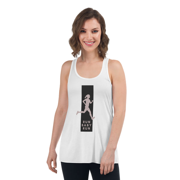 Run Baby Run Flowy Racerback Tank | Available in 2 colors
