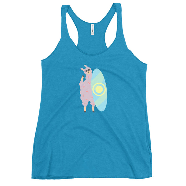 Llama Surfer Racerback Tank | Available in 3 colors